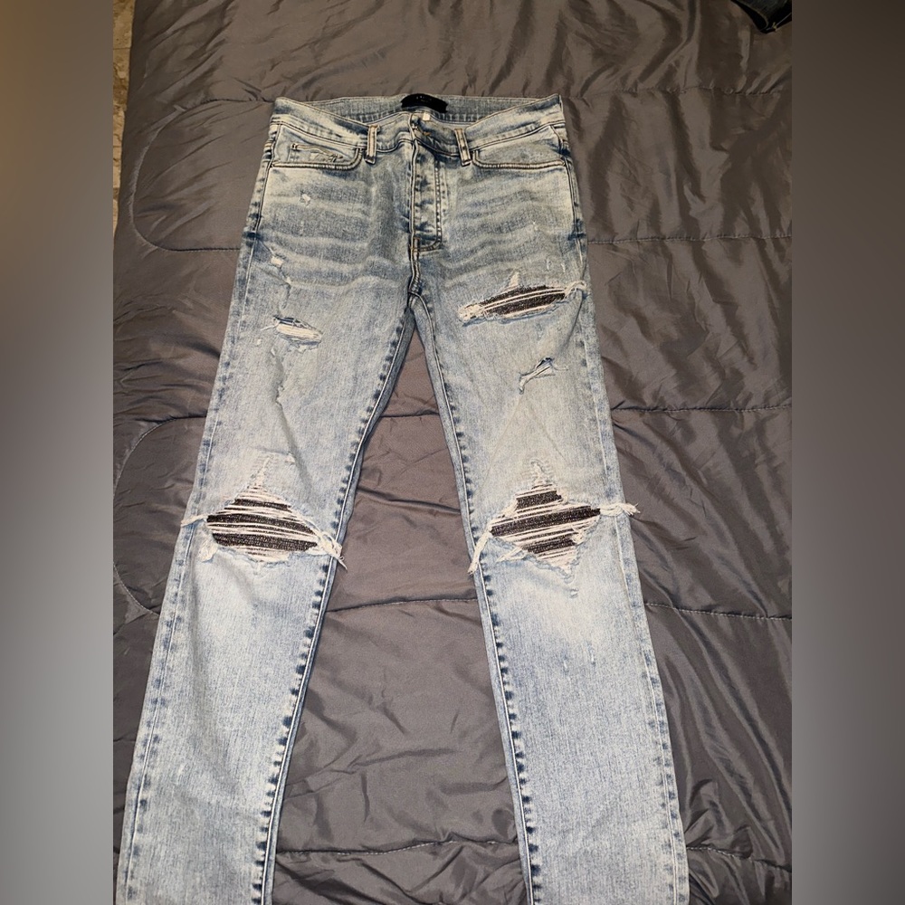 Amiri men’s ripped jeans size 32 - Picture 1 of 5